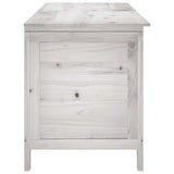 Garden Storage Box White 150x50x56.5 cm Solid Wood Fir - 45-Degree Angle