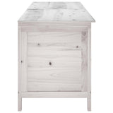 Garden Storage Box White 198.5x50x56.5 cm Solid Wood Fir - 45-Degree Angle