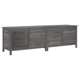 Garden Storage Box Anthracite 198.5x50x56.5 cm Solid Wood Fir
