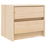 Bedside Cabinet 40x31x35.5 cm Solid Wood Pine - Front View