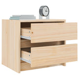 Bedside Cabinet 40x31x35.5 cm Solid Wood Pine - Top-Down View