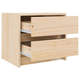 Bedside Cabinet 40x31x35.5 cm Solid Wood Pine - Rear View