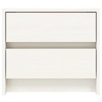 Bedside Cabinet White 40x31x35.5 cm Solid Wood Pine