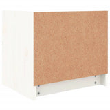 Bedside Cabinet White 40x31x35.5 cm Solid Wood Pine - Low Angle
