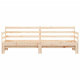 Daybed with Trundle without Mattress 90x190 cm Solid Wood - 45-Degree Angle