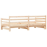 Daybed with Trundle without Mattress 90x190 cm Solid Wood - Close-Up Angle
