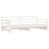 Daybed with Trundle without Mattress White 90x190 cm Solid Wood - Top-Down View