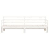 Daybed with Trundle without Mattress White 90x190 cm Solid Wood - 45-Degree Angle