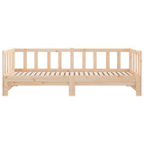 Day Bed with Trundle without Mattress 90x190 cm Solid Wood - Rear View