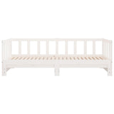 Day Bed with Trundle without Mattress White 90x190 cm Solid Wood