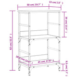 Bookshelf Sonoma Oak 50x33x82 cm Engineered Wood - Low Angle