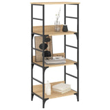 Bookshelf Sonoma Oak 50x33x117.5 cm Engineered Wood - Side View