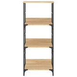 Bookshelf Sonoma Oak 50x33x117.5 cm Engineered Wood - Top-Down View