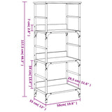 Bookshelf Sonoma Oak 50x33x117.5 cm Engineered Wood - Extra Image