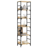 Bookshelf Sonoma Oak 50x33x188.5 cm Engineered Wood - Side View