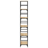 Bookshelf Sonoma Oak 50x33x188.5 cm Engineered Wood - 45-Degree Angle