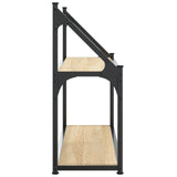 2-Tier Wall Shelf Sonoma Oak 60x21x51 cm Engineered Wood