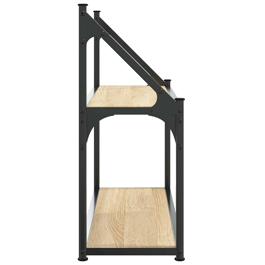 2-Tier Wall Shelf Sonoma Oak 60x21x51 cm Engineered Wood
