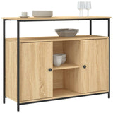 Sideboard Sonoma Oak 100x35x80 cm Engineered Wood - Side View