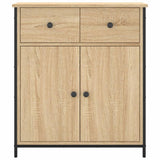 Sideboard Sonoma Oak 70x30x80 cm Engineered Wood - Rear View