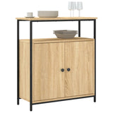Sideboard Sonoma Oak 70x30x80 cm Engineered Wood - Side View
