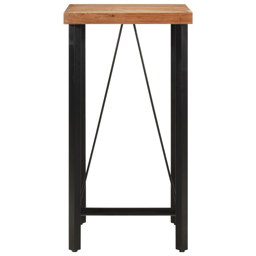 Bar Table 55x55x107 cm Solid Wood Acacia and Iron