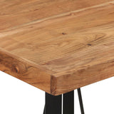 Bar Table 55x55x107 cm Solid Wood Acacia and Iron - 45-Degree Angle