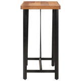 Bar Table 110x55x107 cm Solid Wood Acacia and Iron - Side View