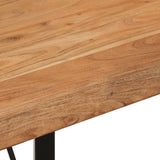 Bar Table 110x55x107 cm Solid Wood Acacia and Iron - Close-Up Angle