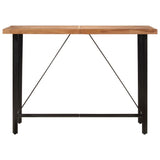 Bar Table 150x70x107 cm Solid Wood Acacia and Iron