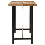 Bar Table 150x70x107 cm Solid Wood Mango and Iron - Side View