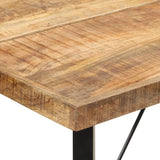 Bar Table 150x70x107 cm Solid Wood Mango and Iron - 45-Degree Angle