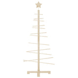 Wooden Christmas Tree for Decoration 125 cm Solid Wood Pine - Side View