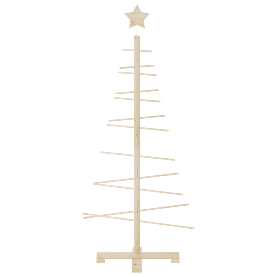 Wooden Christmas Tree for Decoration 125 cm Solid Wood Pine