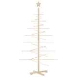 Wooden Christmas Tree for Decoration 150 cm Solid Wood Pine - Front View