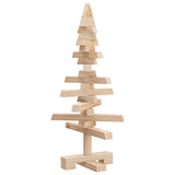 Wooden Christmas Tree for Decoration 60 cm Solid Wood Pine - Front View