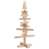 Wooden Christmas Tree for Decoration 60 cm Solid Wood Pine - Rear View