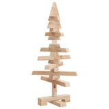 Wooden Christmas Tree for Decoration 60 cm Solid Wood Pine - Close-Up Angle