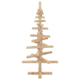 Wooden Christmas Tree for Decoration 90 cm Solid Wood Pine - Rear View