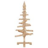 Wooden Christmas Tree for Decoration 90 cm Solid Wood Pine - Close-Up Angle