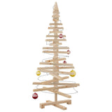 Wooden Christmas Tree for Decoration 120 cm Solid Wood Pine - Top-Down View