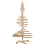 Wooden Christmas Tree for Decoration 120 cm Solid Wood Pine - Rear View