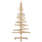 Wooden Christmas Tree for Decoration 120 cm Solid Wood Pine - Close-Up Angle