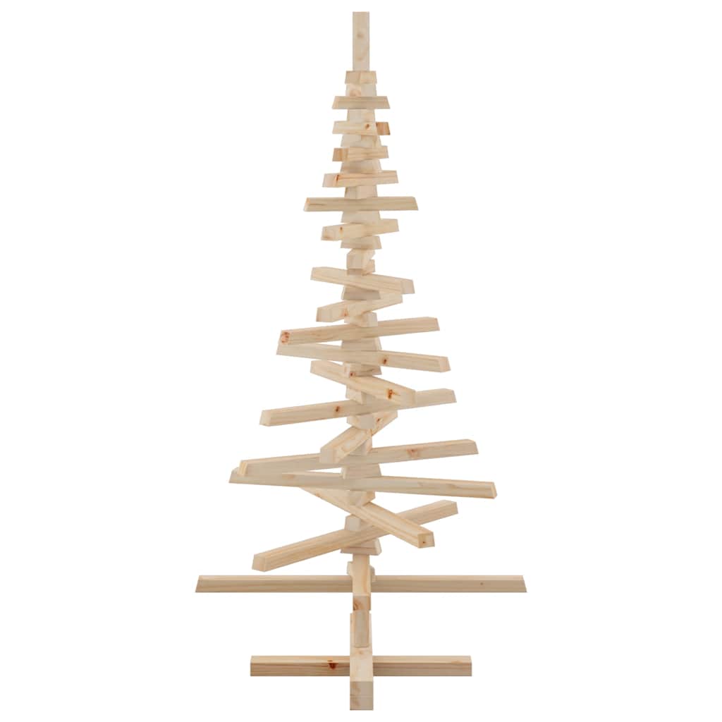 Wooden Christmas Tree for Decoration 120 cm Solid Wood Pine