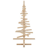 Wooden Christmas Tree for Decoration 120 cm Solid Wood Pine - Low Angle