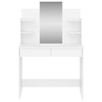Dressing Table with Mirror White 96x39x142 cm