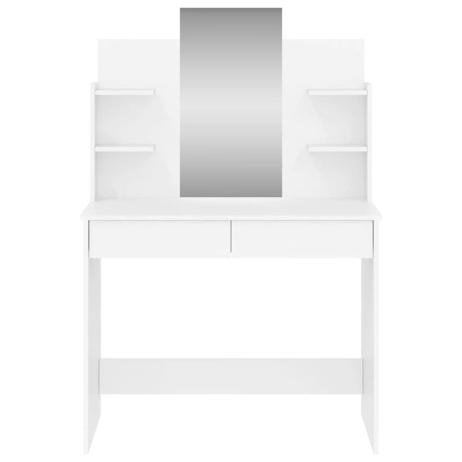 Dressing Table with Mirror White 96x39x142 cm
