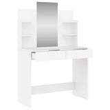 Dressing Table with Mirror White 96x39x142 cm