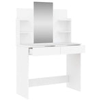 Dressing Table with Mirror White 96x39x142 cm