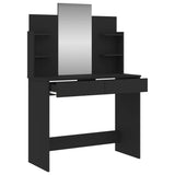 Dressing Table with Mirror Black 96x39x142 cm - 45-Degree Angle